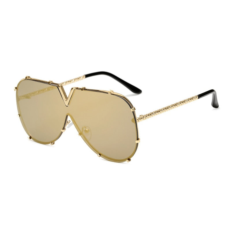 Sunglasses Fashion Oversized Sunglasses Men Brand Designer Goggle Sun Glasses Female Style Oculos De Sol UV400