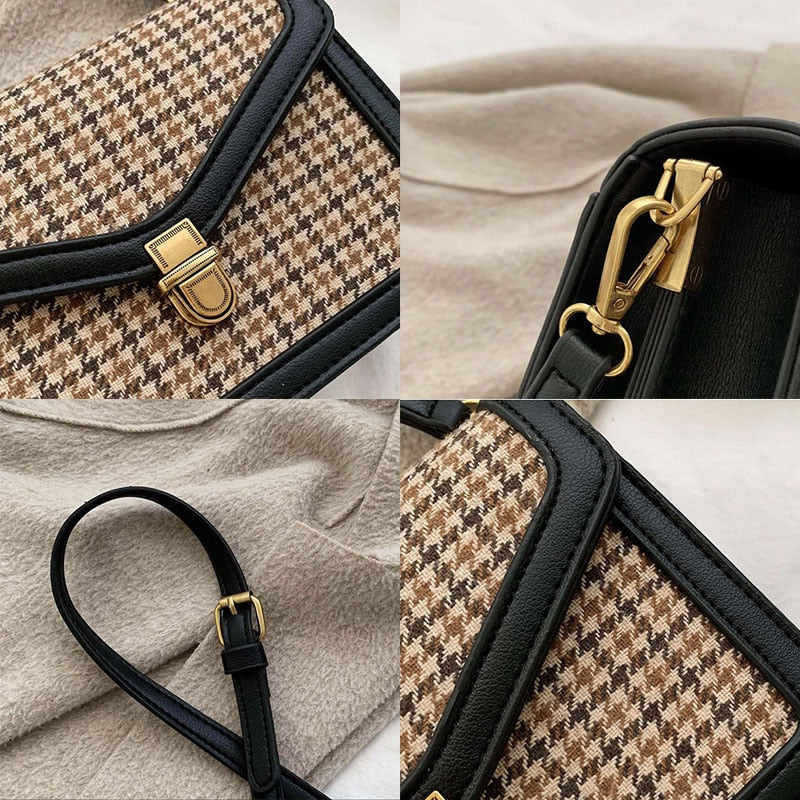 MSGHER Solid Color PU Leather Crossbody Bags For Women Chain Shoulder Messenger Bag Female Travel Lock Handbags