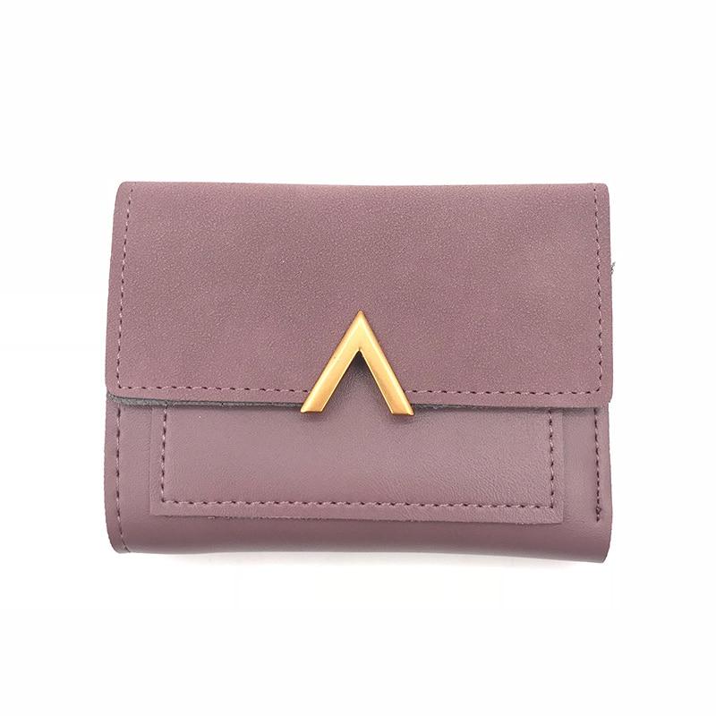 Matte Leather Small Women Wallet Luxury Brand Famous Mini Womens Wallets And Purses Short Female Coin Purse Credit Card Holder