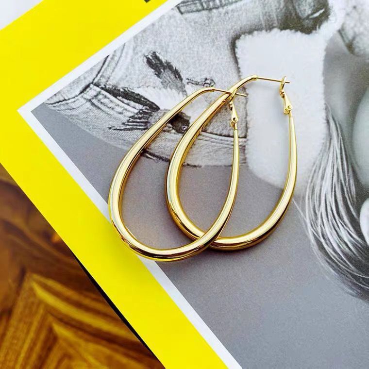 925 Silver Needle Big Earrings High Quality Matte French Net Red Big Earrings Female Exaggerated Design Retro Earrings