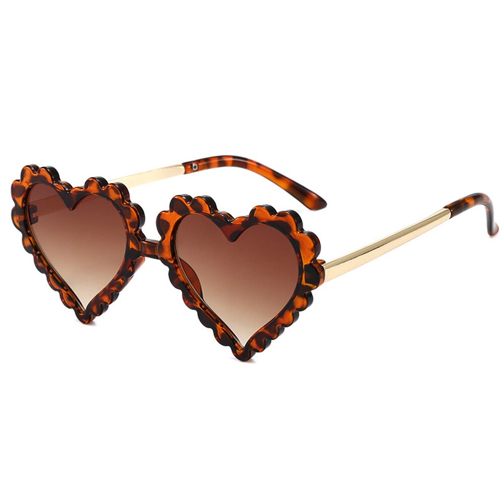 Cute Sweet Children Heart Flower Sunglasses UV400 Protection Kids Fashion Personality Glasses Eyewear Outdoor Travel