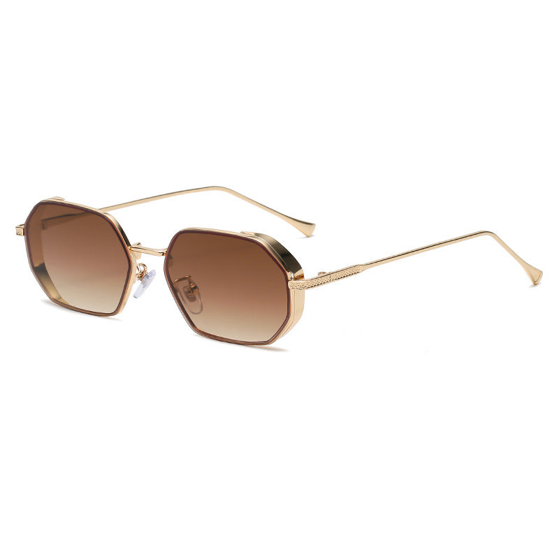 New Fashion Small Frame Polygonal Sunglasses Female Trendy Sunglasses Street Shot Ins Style Glasses