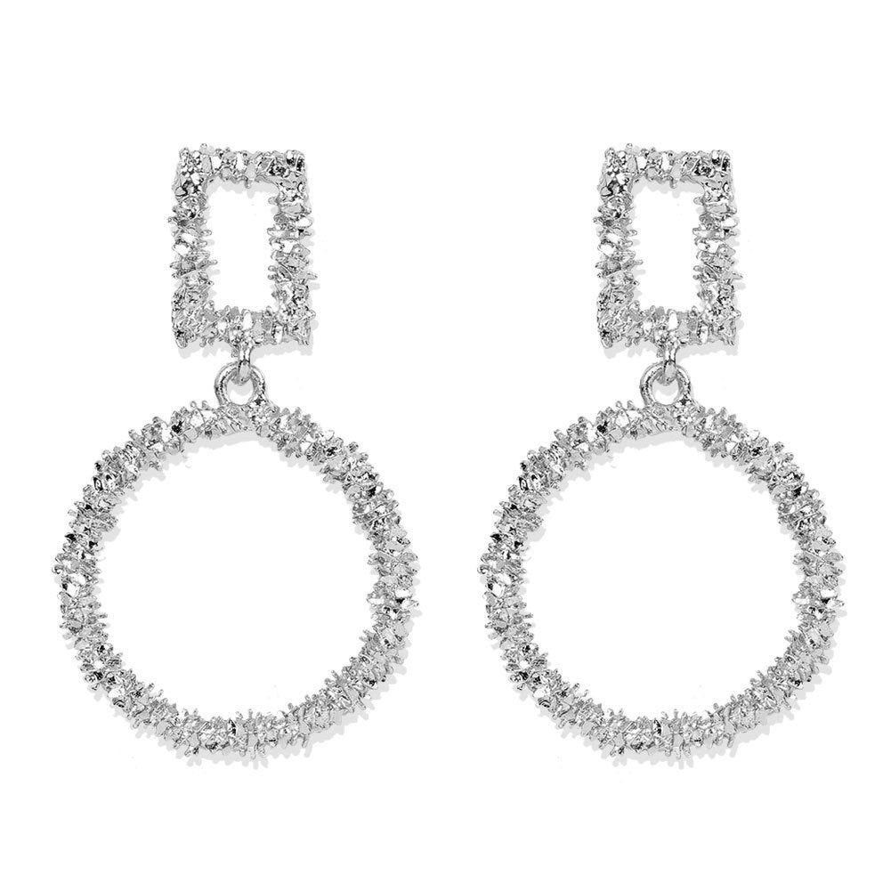 Exaggerated Gold Alloy Drop Earrings Women Accessories Earrings