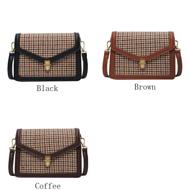 MSGHER Solid Color PU Leather Crossbody Bags For Women Chain Shoulder Messenger Bag Female Travel Lock Handbags