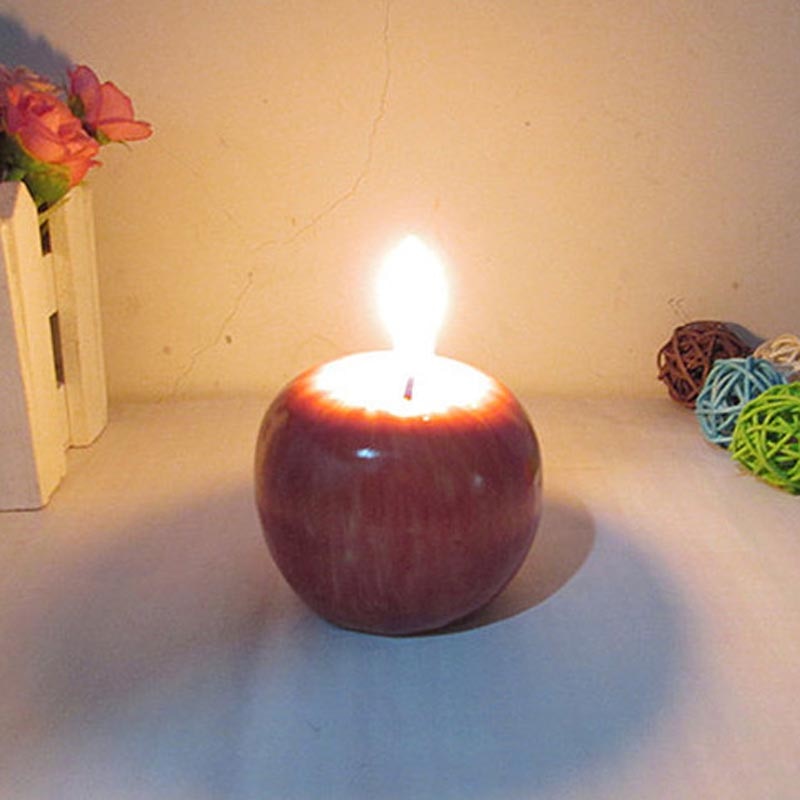 Fruit Candles Simulation Artificial Apple Shape Candles Wedding Party Decoartion Supplies Creative Gift