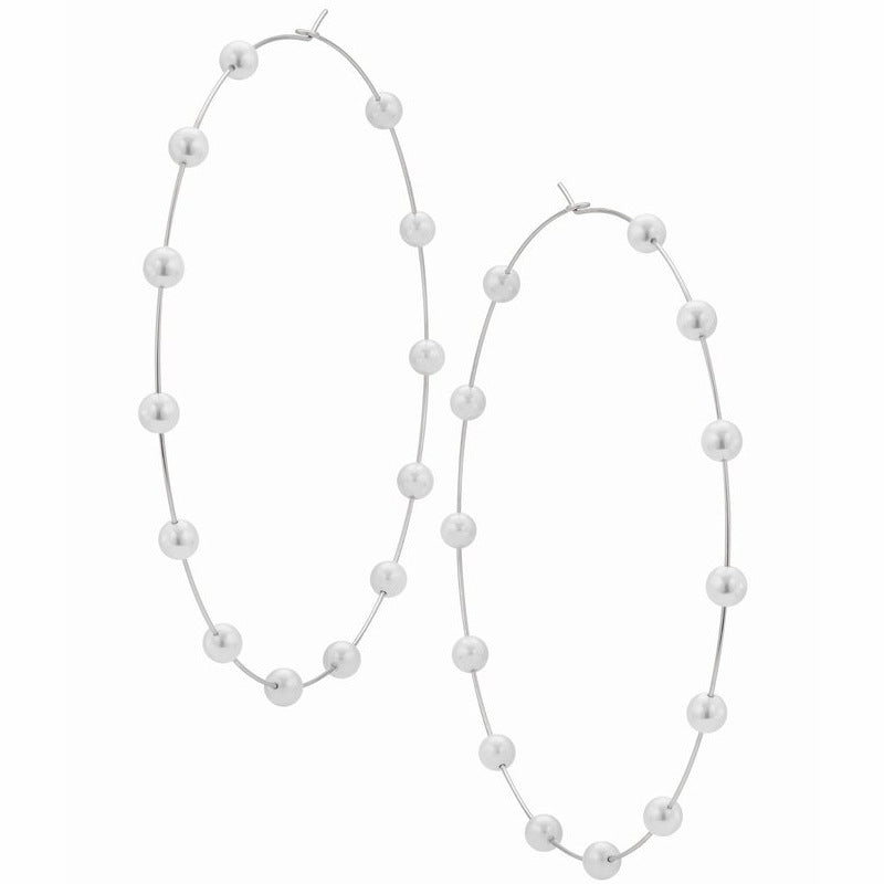 New Pearl Large Circle Earrings Trendy Fashion Exaggerated Pearl Earrings for Women