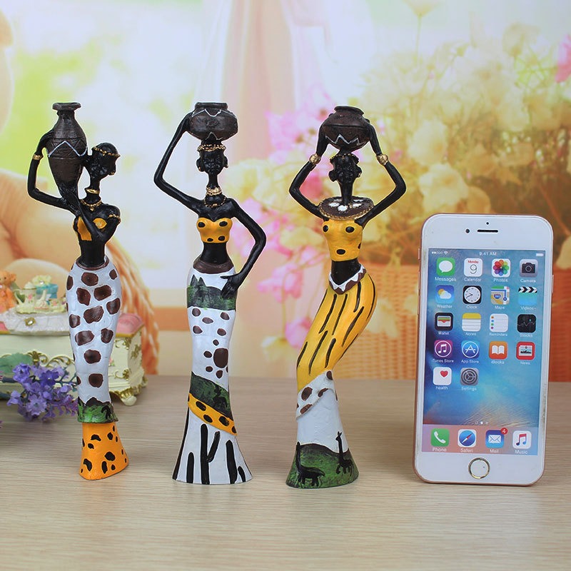 Exotic Resin Doll African Character Creative Study Office Decorative Gift Ornaments
