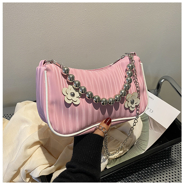 Bags Women's New Trendy Fashion Bags Texture Chain One-shoulder Messenger Bags Versatile Handbags Underarm Bags
