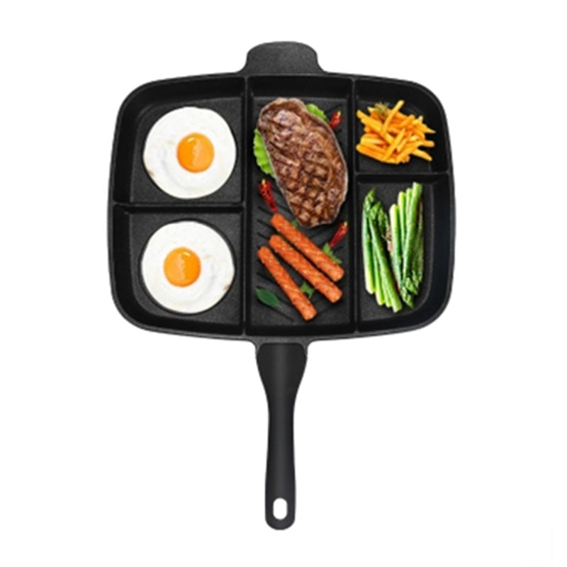 Frying Pan 5 in 1 Magic Grill Pan Master Pan Non-Stick Divided Grill Pan Fry Oven Skillet Cookware Kitchen Accessories