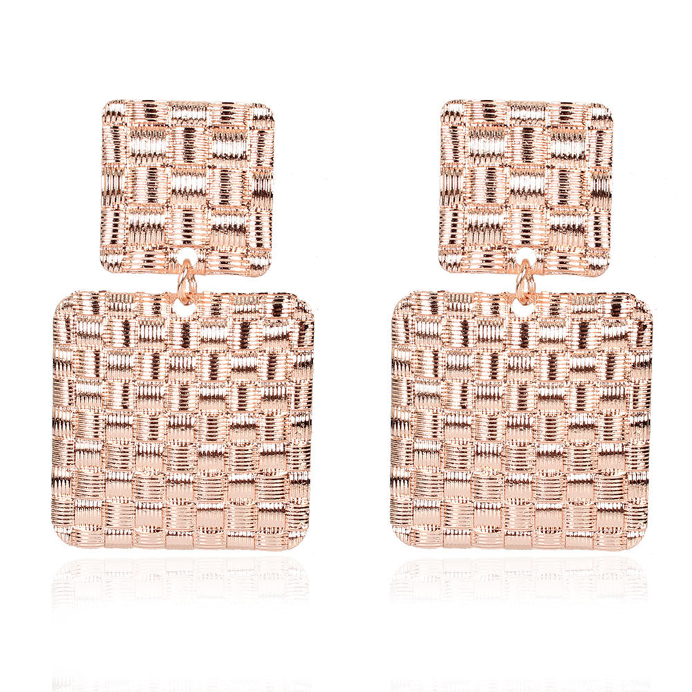Alloy Drip Oil Geometric Earrings Personality Creative Earrings Women