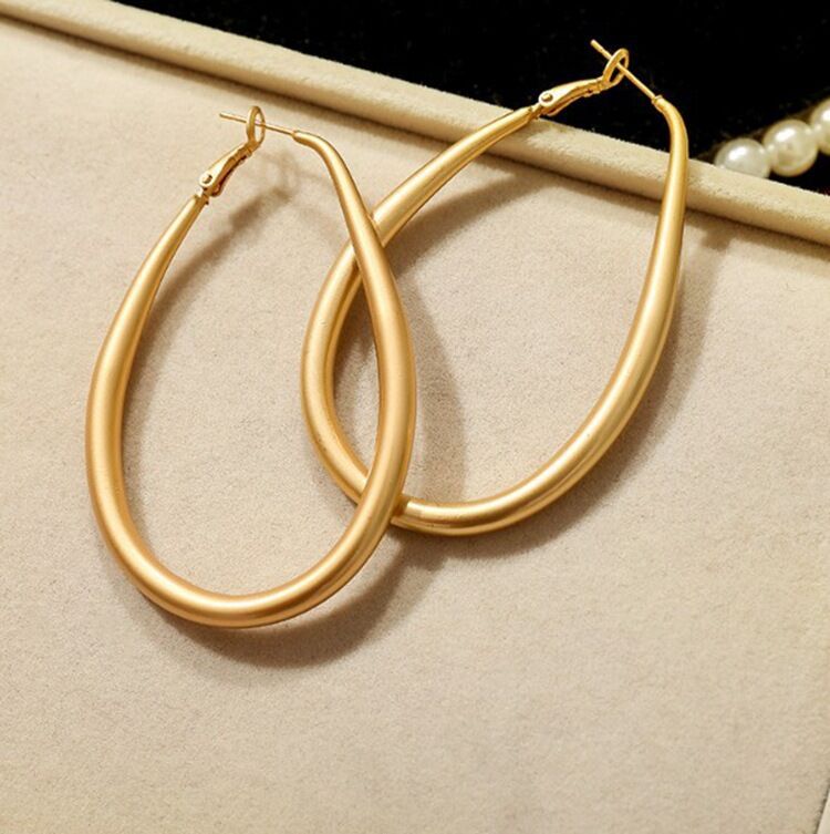 925 Silver Needle Big Earrings High Quality Matte French Net Red Big Earrings Female Exaggerated Design Retro Earrings