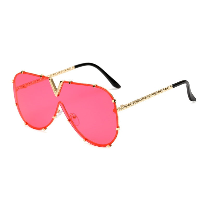 Sunglasses Fashion Oversized Sunglasses Men Brand Designer Goggle Sun Glasses Female Style Oculos De Sol UV400