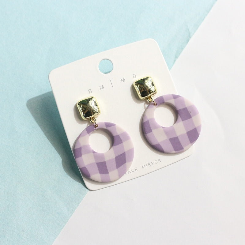 Earrings New Product Vintage Fresh Lotus Square Geometric Earrings for Women S925 Silver Needle Earrings