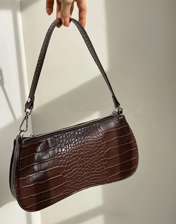 Women Messenger Bag Retro Serpentine Bag Imitation Crocodile Shoulder Female Handbags Purses totes saddle bag leather baguettes