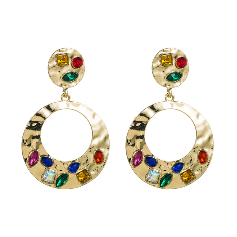Ins Style Hollow Ring Earrings High Quality Personality Senior Temperament Earrings Female
