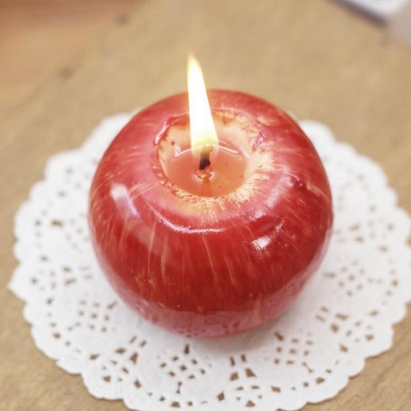Fruit Candles Simulation Artificial Apple Shape Candles Wedding Party Decoartion Supplies Creative Gift