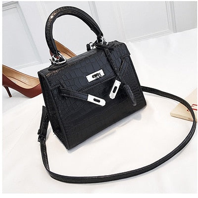 Women's Bag Alligator Bags Fashion lock Luxury Handbags High Quality PU leather Designer Shoulder Female Messenger