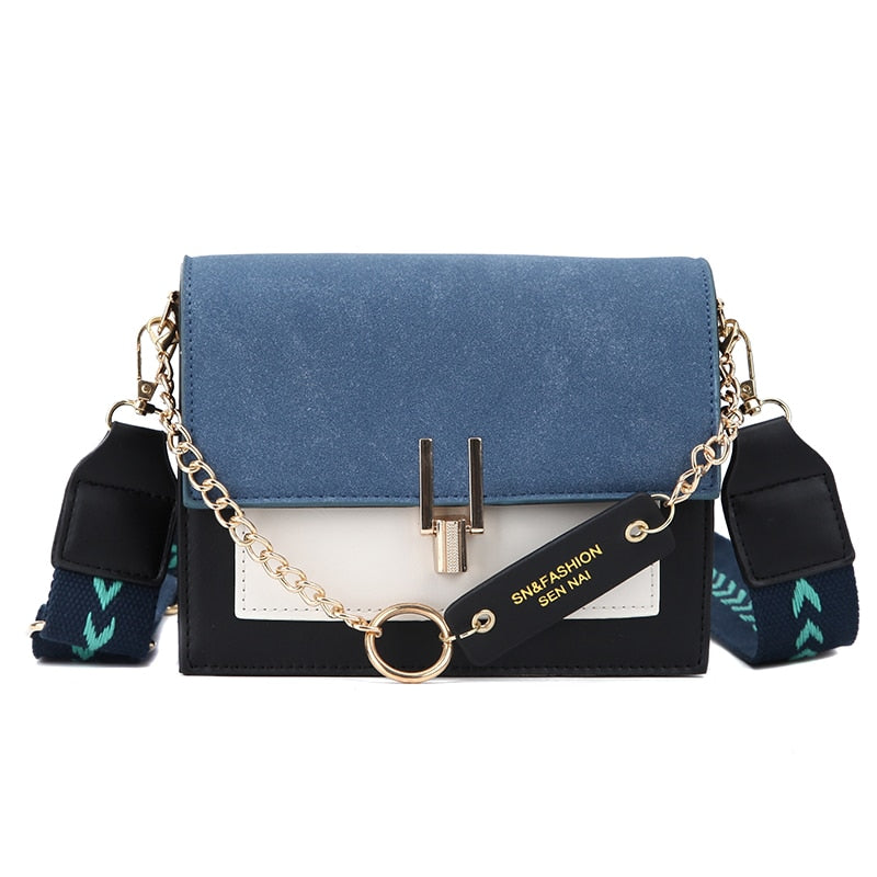 Mini Handbags Women Fashion  Ultra Fire Retro Wide Shoulder Strap Messenger Bag