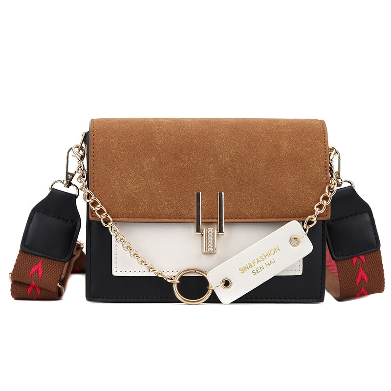 Mini Handbags Women Fashion  Ultra Fire Retro Wide Shoulder Strap Messenger Bag