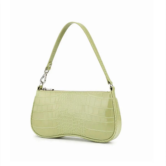 Women Messenger Bag Retro Serpentine Bag Imitation Crocodile Shoulder Female Handbags Purses totes saddle bag leather baguettes