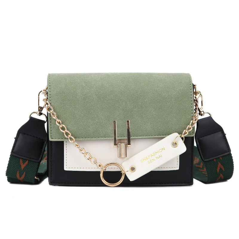 Mini Handbags Women Fashion  Ultra Fire Retro Wide Shoulder Strap Messenger Bag