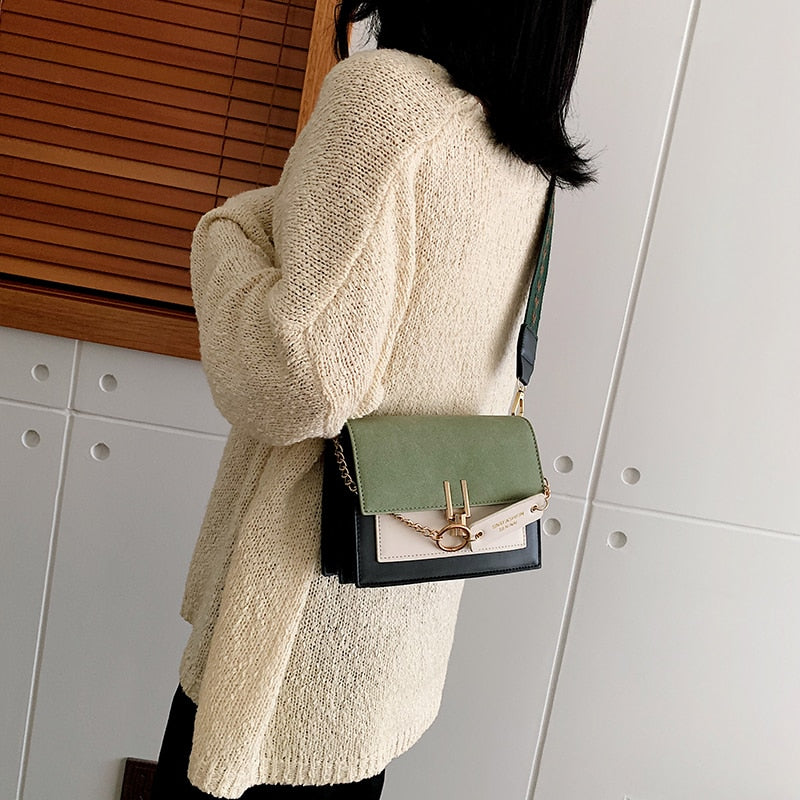 Mini Handbags Women Fashion  Ultra Fire Retro Wide Shoulder Strap Messenger Bag