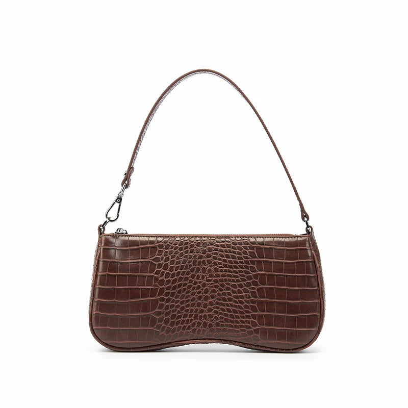 Women Messenger Bag Retro Serpentine Bag Imitation Crocodile Shoulder Female Handbags Purses totes saddle bag leather baguettes
