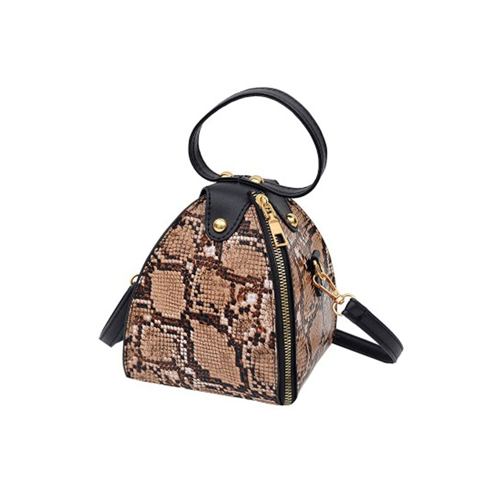 Pyramid Clutch Handbag Ladies Elegant Crossbody Bags Fashion Leopard Bag
