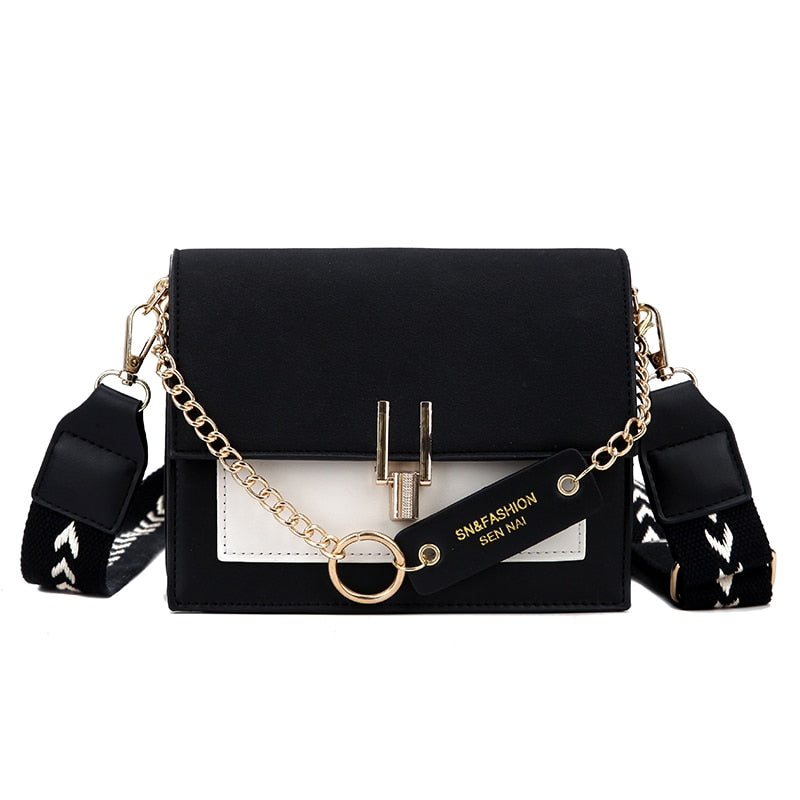 Mini Handbags Women Fashion  Ultra Fire Retro Wide Shoulder Strap Messenger Bag