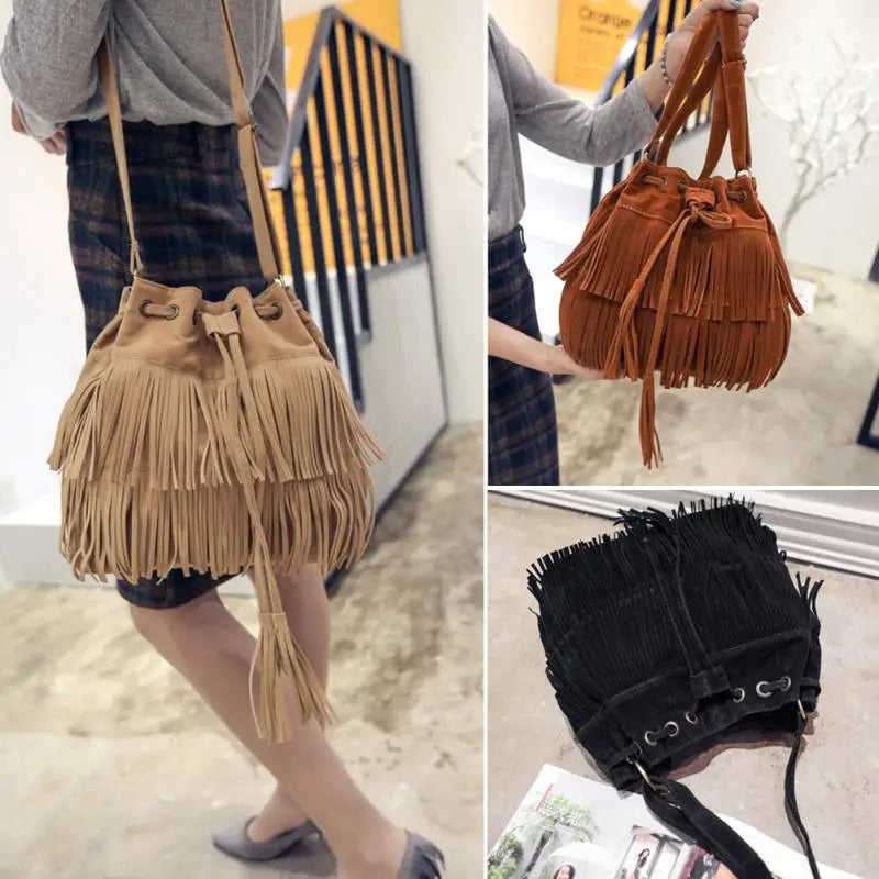 Retro Shoulder Bag Vintage Tassel Cross Body Bag Women Messenger Bags Popular Handbag Handbags Women